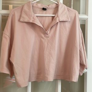 DUSTY ROSE CROPPED T SHIRT (XXL)